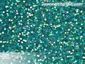 HC-6#圆幻彩绿金葱粉